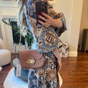 Celine Pink/Taupe Triomphe Leather Shoulder Bag. New with tags. Still sold$3,400